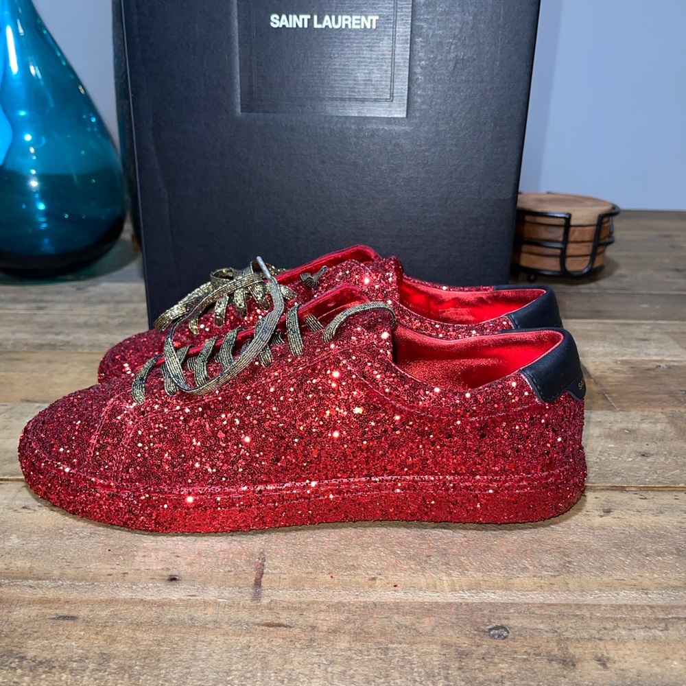 Saint Laurent Andy Glitter Sneakers